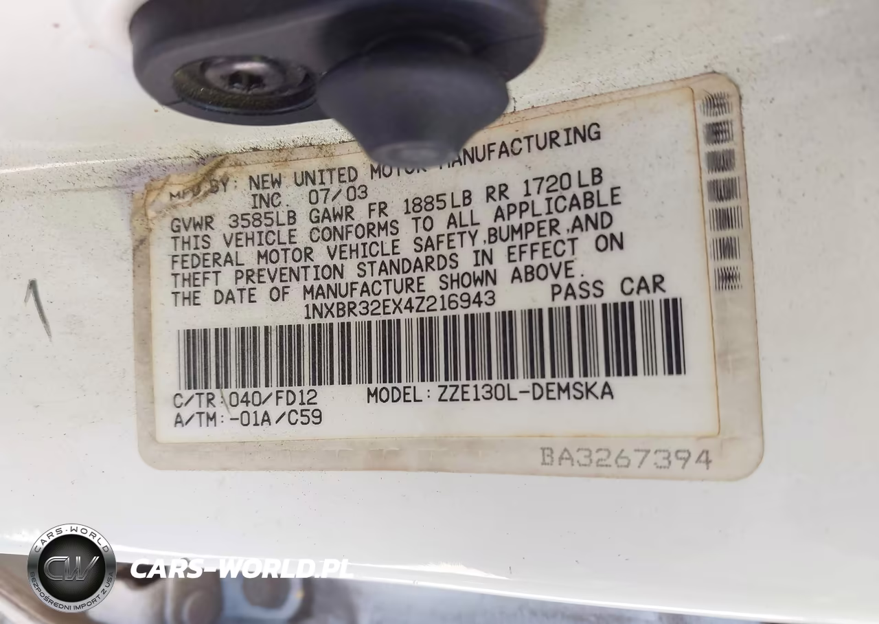 2004 Toyota Corolla S VIN:1NXBR32EX4Z216943 - 9
