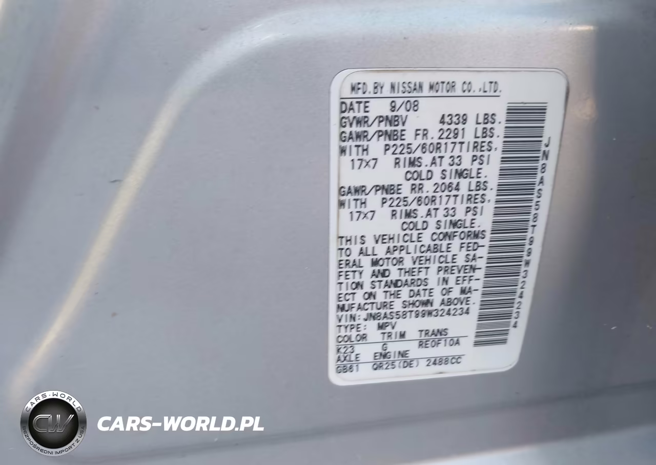 2009 Nissan Rogue Sl VIN:JN8AS58T99W324234 - 9