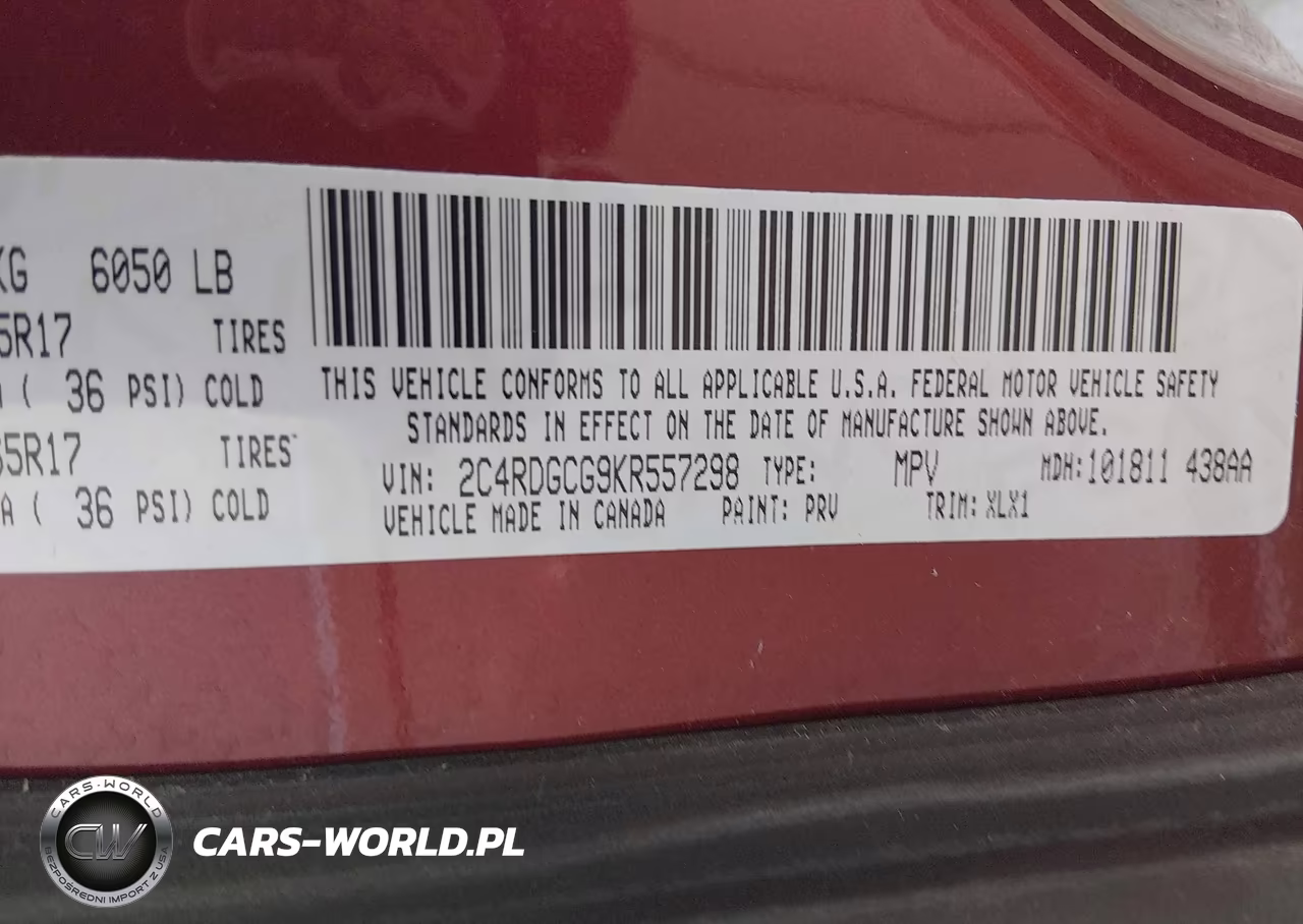 2019 Dodge Grand Caravan Sxt VIN:2C4RDGCG9KR557298 - 9