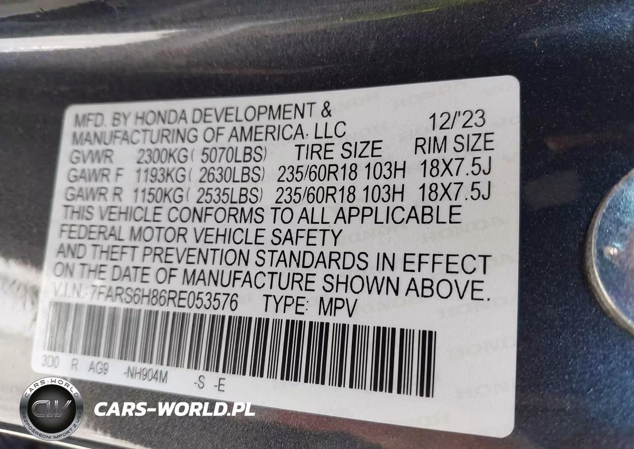 2024 Honda Cr-V Hybrid Sport-L VIN:7FARS6H86RE053576 - 9