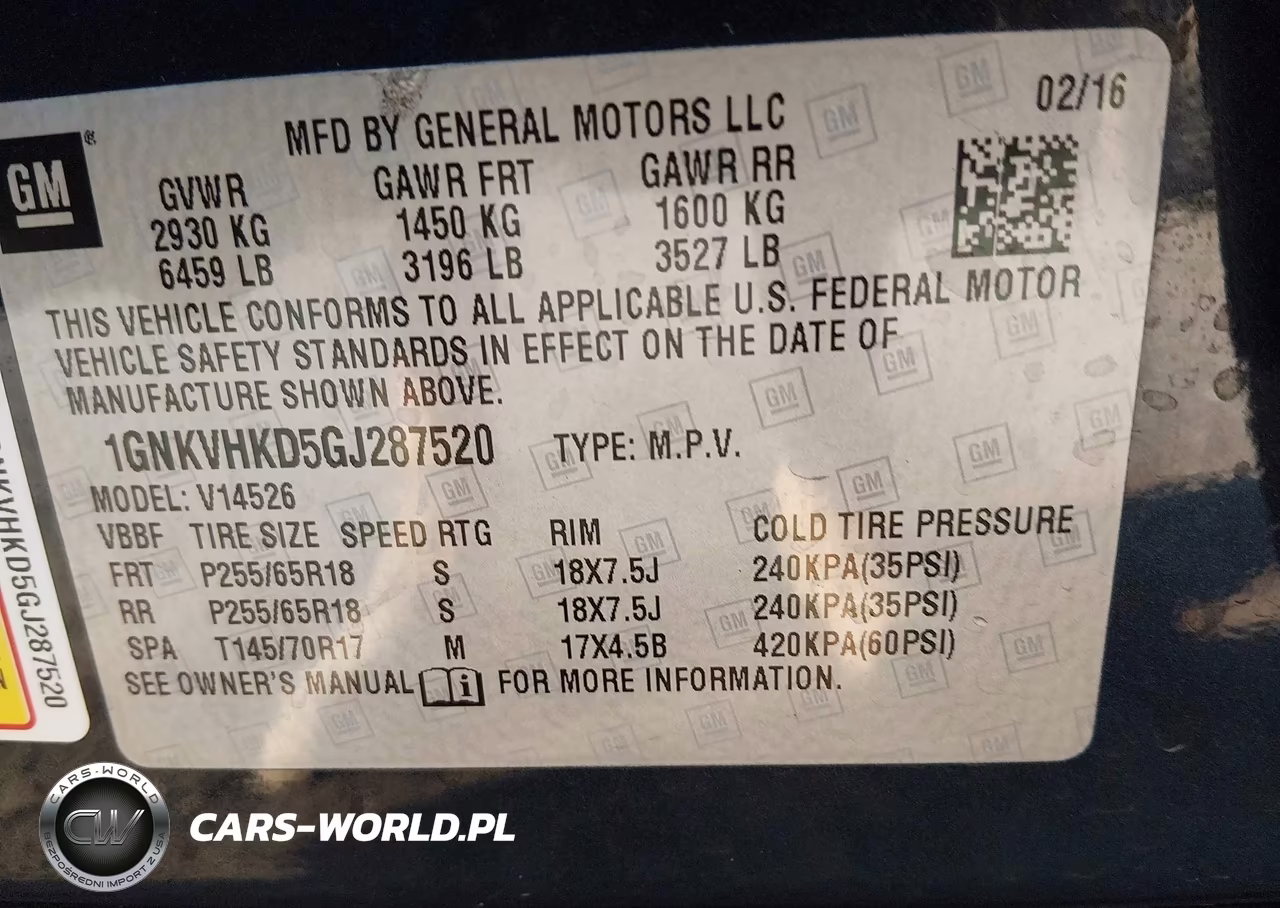 2016 Chevrolet Traverse 2Lt VIN:1GNKVHKD5GJ287520 - 9