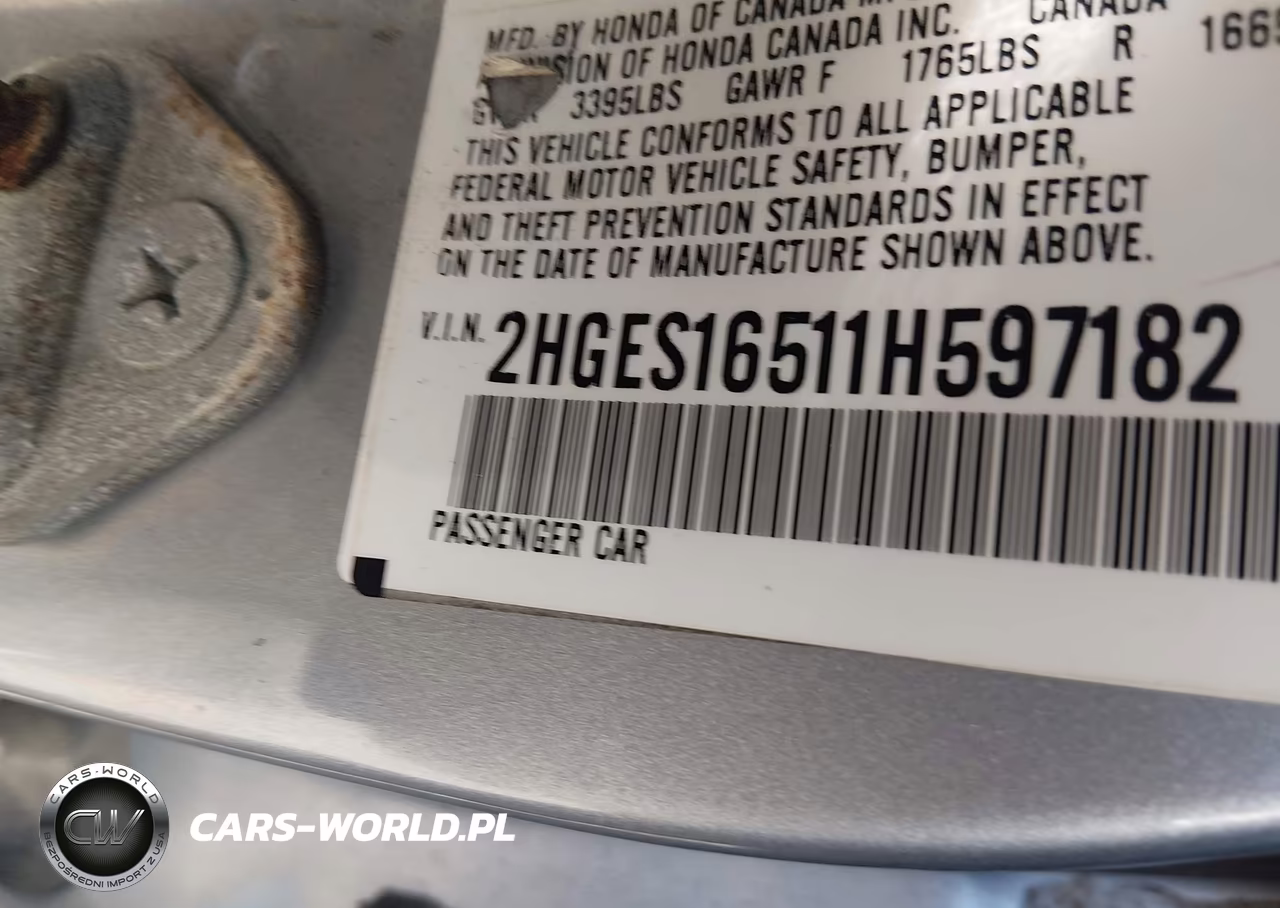 2001 Honda Civic Lx VIN:2HGES16511H597182 - 9