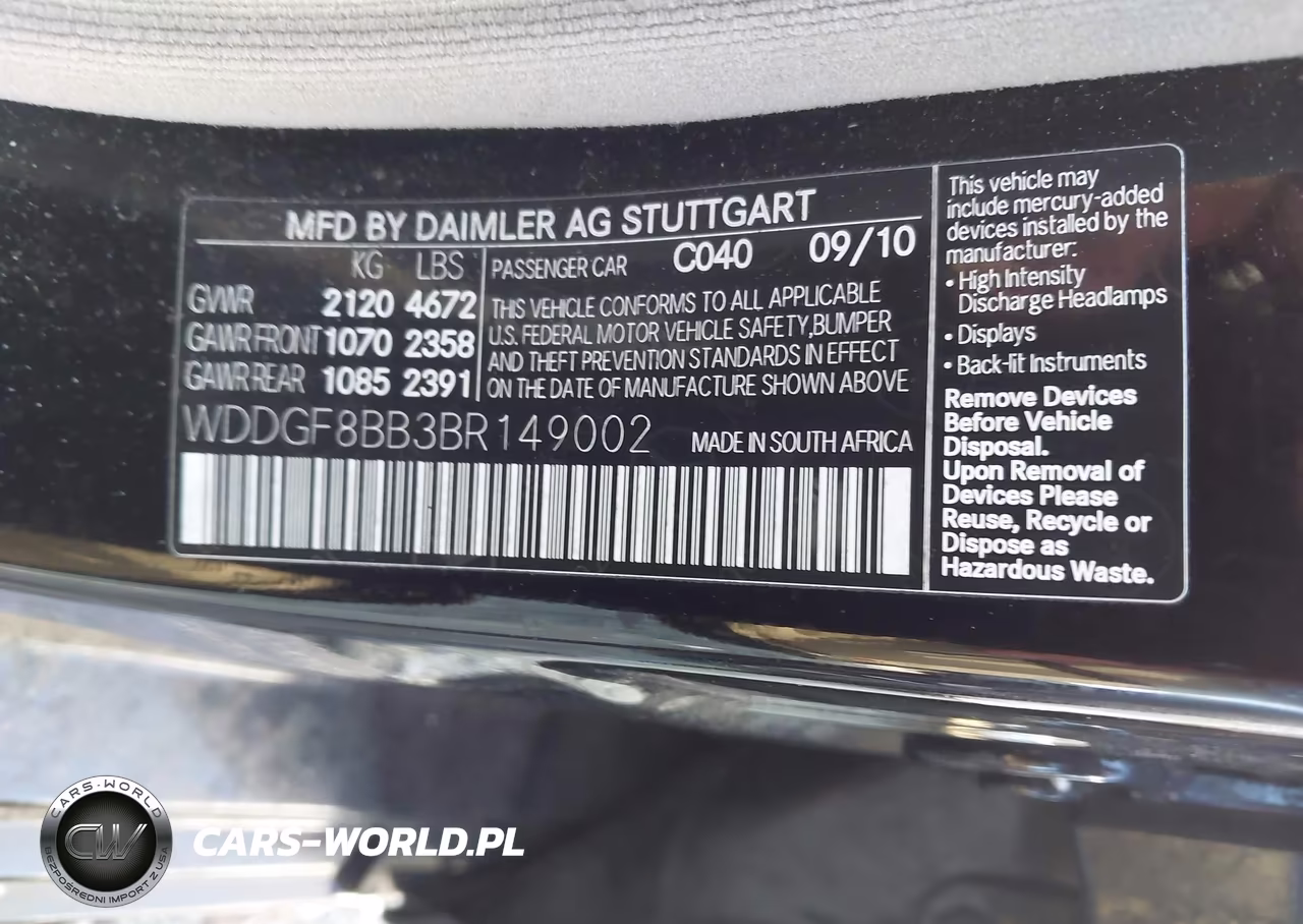 2011 Mercedes-Benz C 300 Sport 4Matic VIN:WDDGF8BB3BR149002 - 9