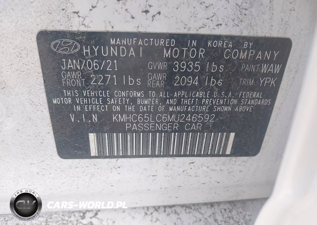 2021 Hyundai Ioniq Hybrid Blue VIN:KMHC65LC6MU246592 - 9