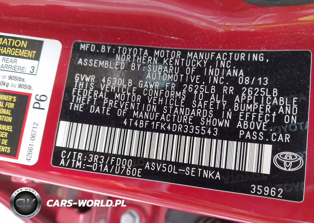 2013 Toyota Camry Le VIN:4T4BF1FK4DR335543 - 9