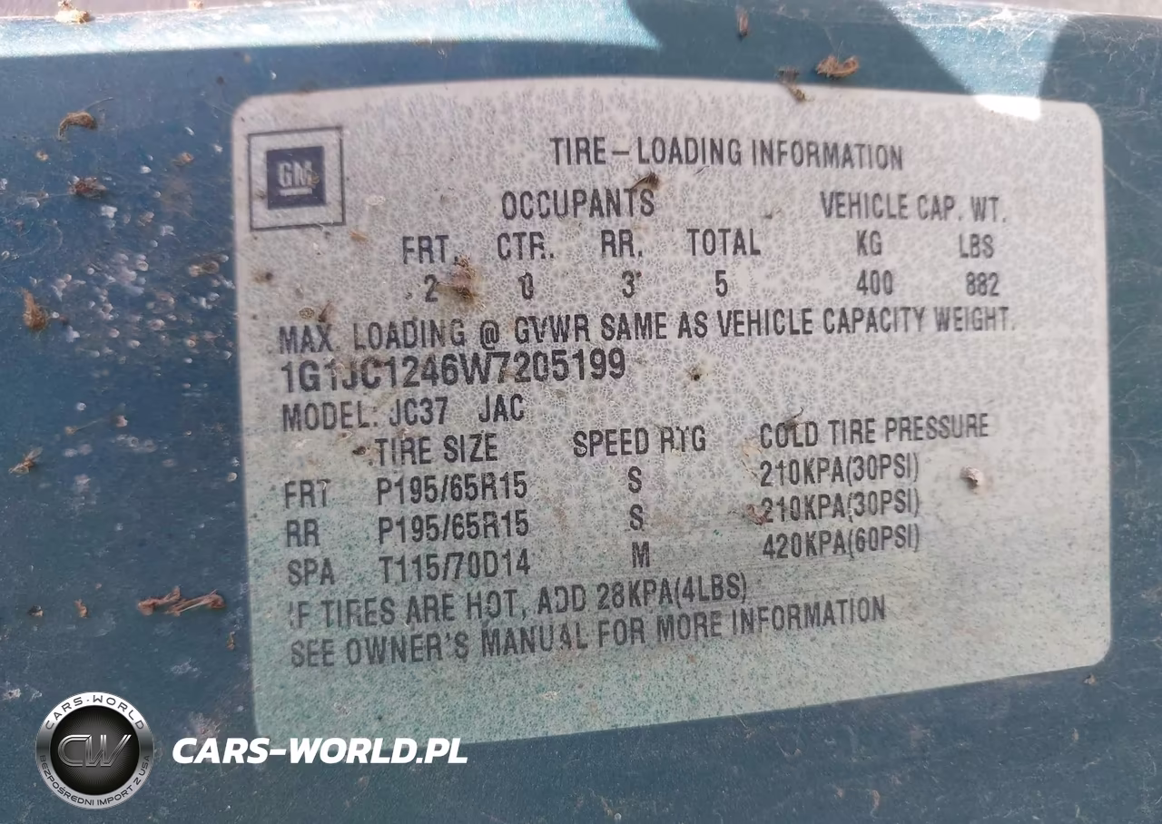 1998 Chevrolet Cavalier Base Cmi VIN:1G1JC1246W7205199 - 9
