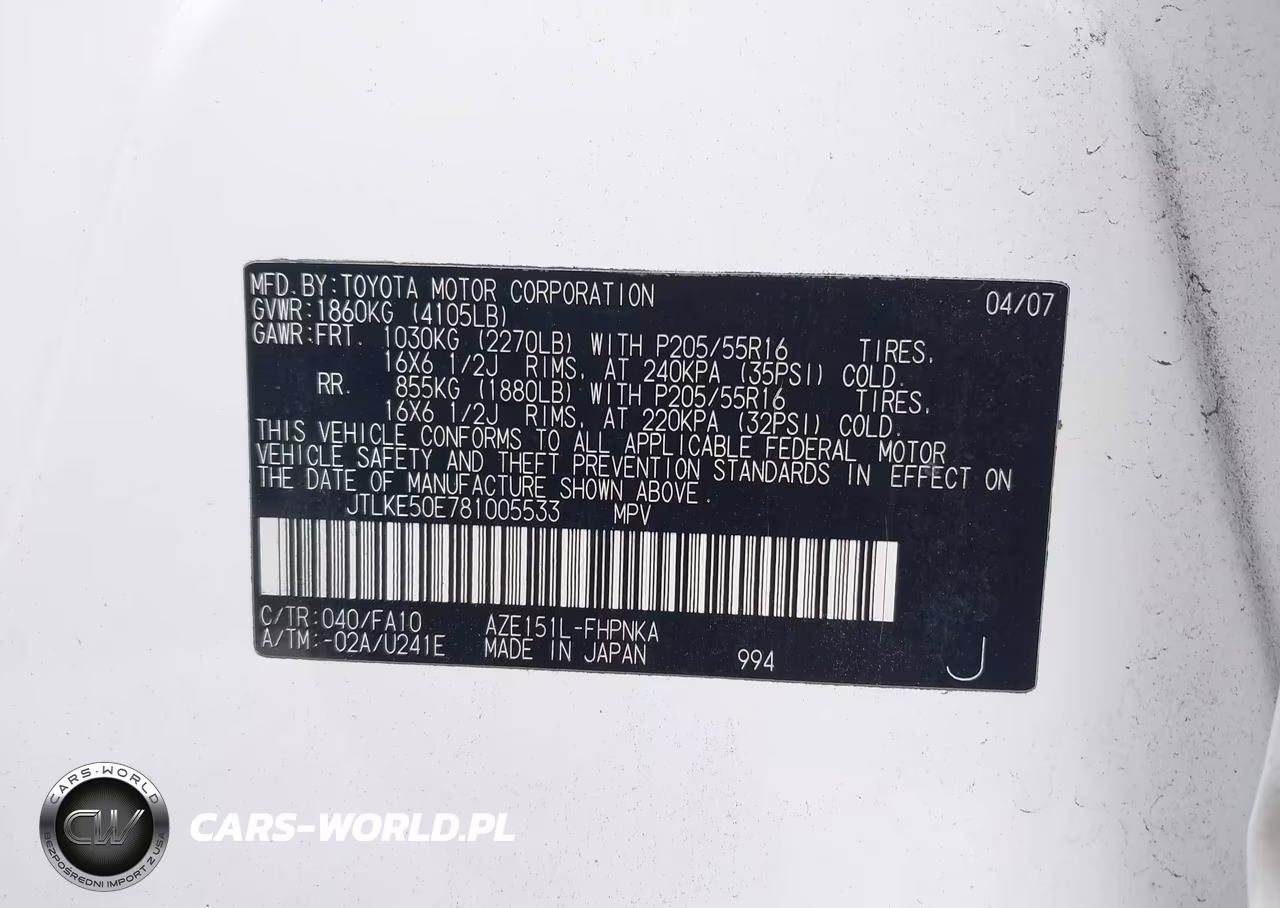 2008 Scion Xb VIN:JTLKE50E781005533 - 9