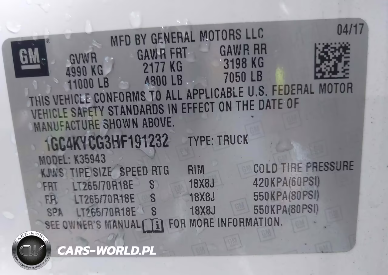 2017 Chevrolet Silverado 3500Hd Wt VIN:1GC4KYCG3HF191232 - 9
