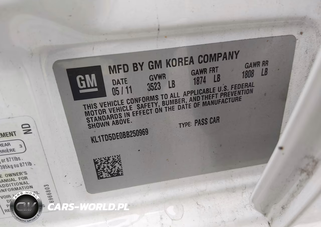 2011 Chevrolet Aveo 1Lt VIN:KL1TD5DE0BB250969 - 9