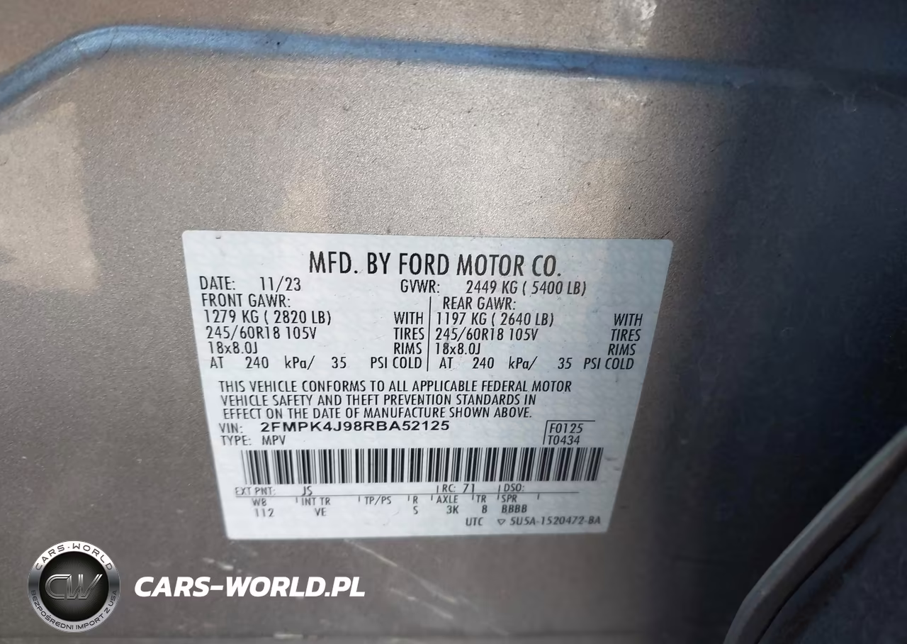 2024 Ford Edge Sel VIN:2FMPK4J98RBA52125 - 9