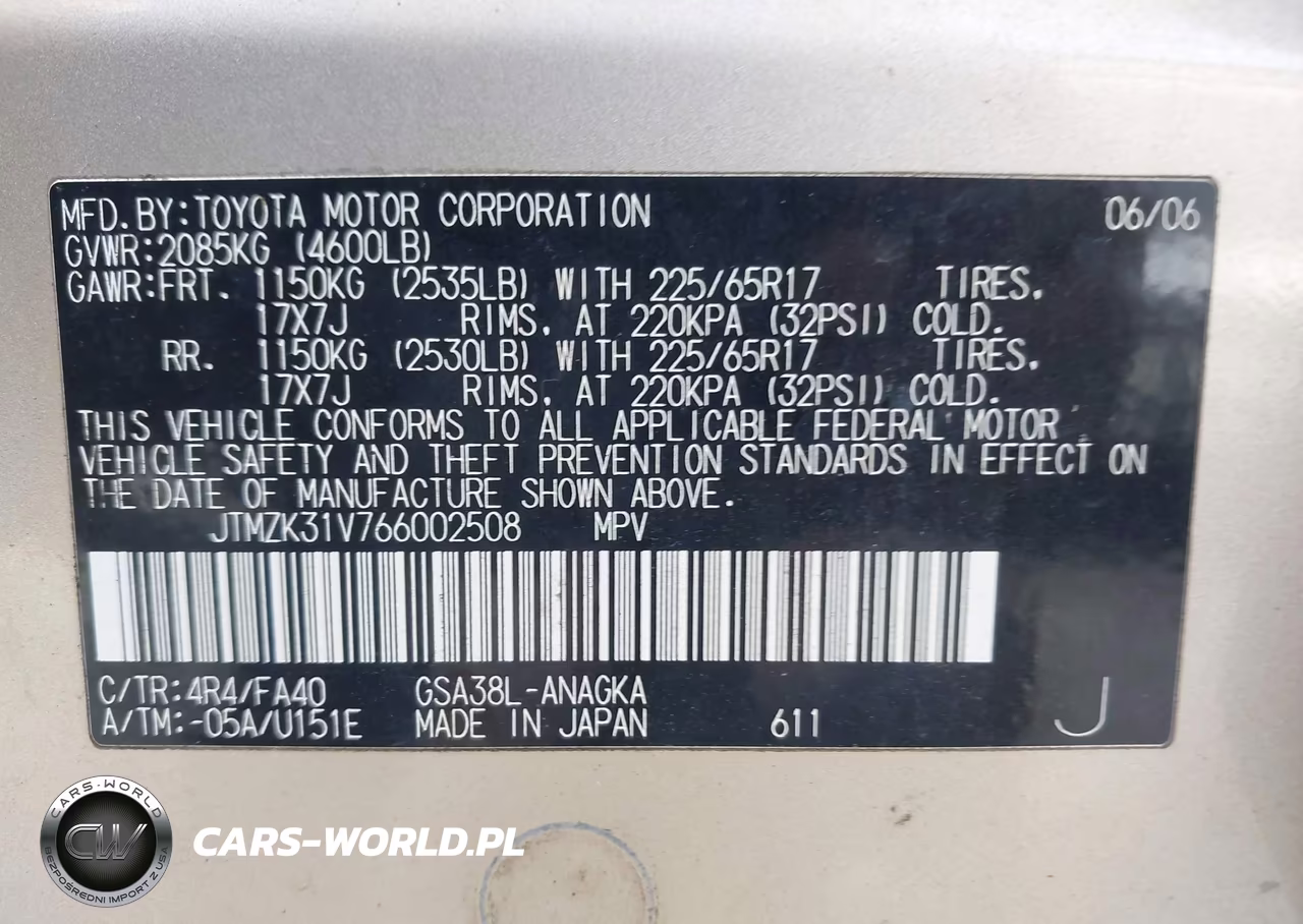 2006 Toyota Rav4 Limited V6 VIN:JTMZK31V766002508 - 9