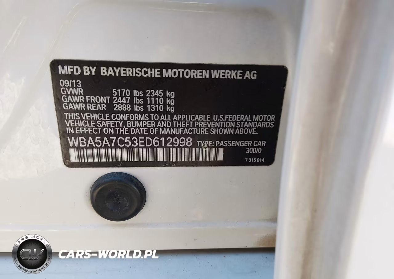 2014 BMW 528I xDrive VIN:WBA5A7C53ED612998 - 9