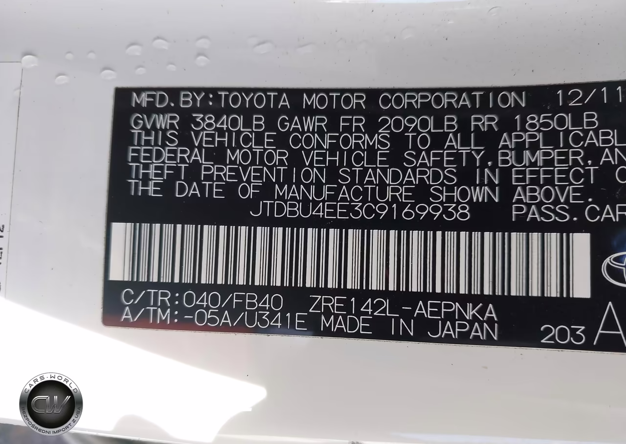 2012 Toyota Corolla Le VIN:JTDBU4EE3C9169938 - 9