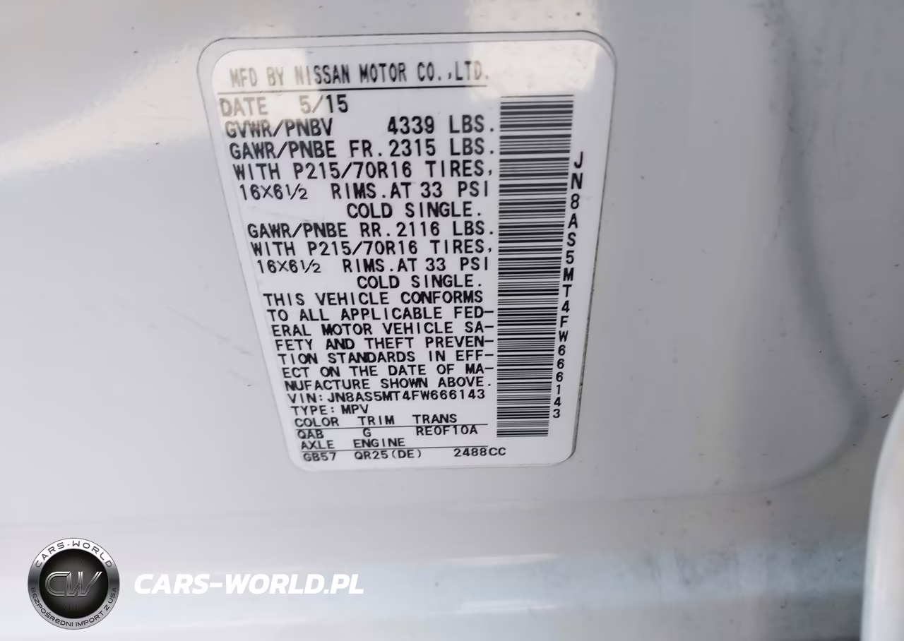 2015 Nissan Rogue Select S VIN:JN8AS5MT4FW666143 - 9