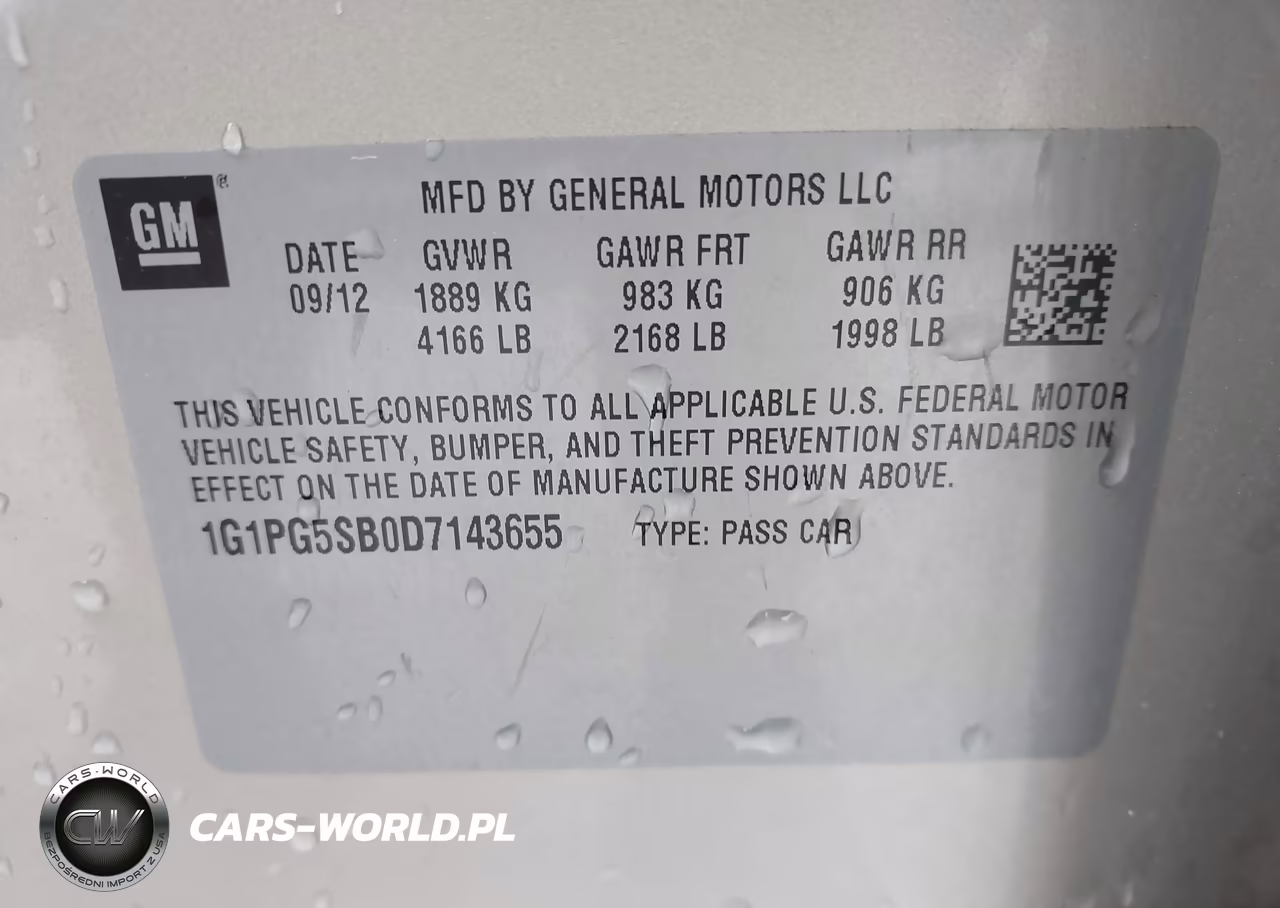 2013 Chevrolet Cruze Ltz VIN:1G1PG5SB0D7143655 - 9