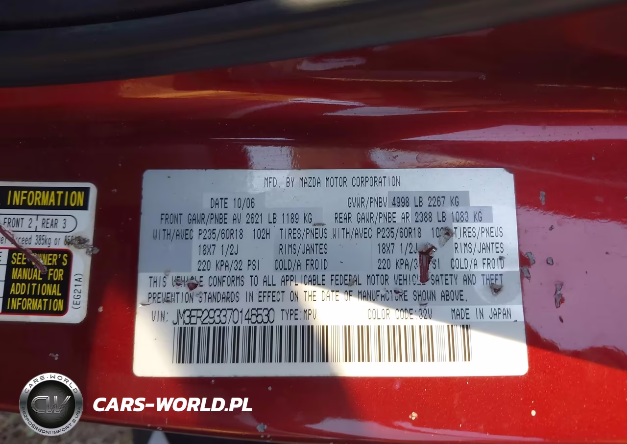 2007 Mazda Cx-7 Grand Touring VIN:JM3ER293370146530 - 9
