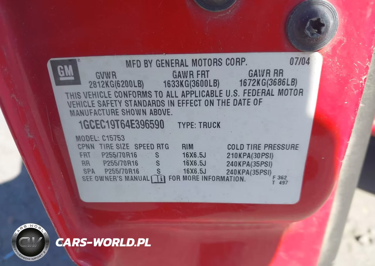 2004 Chevrolet Silverado 1500 Ls VIN:1GCEC19T64E396590 - 9