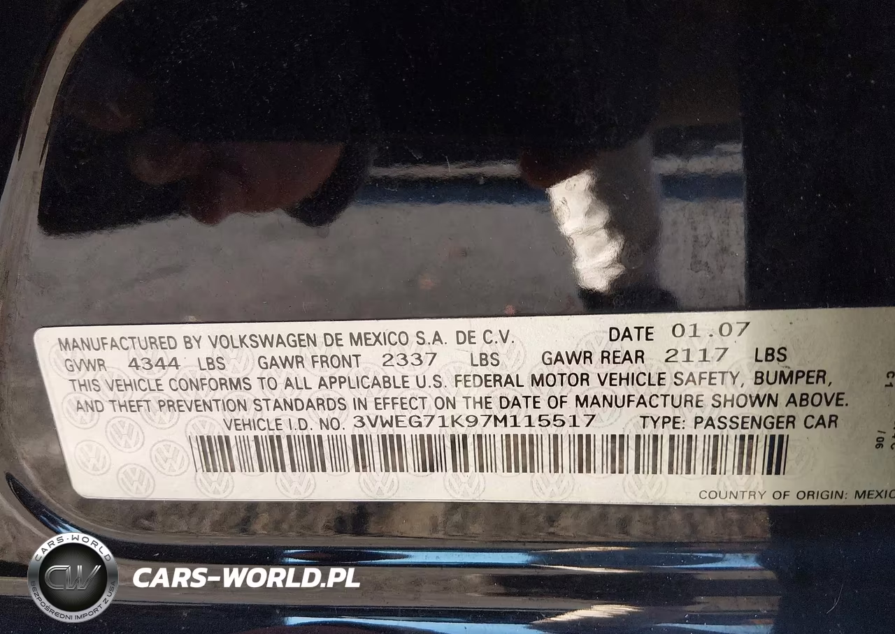 2007 Volkswagen Jetta Wolfsburg Edition VIN:3VWEG71K97M115517 - 9