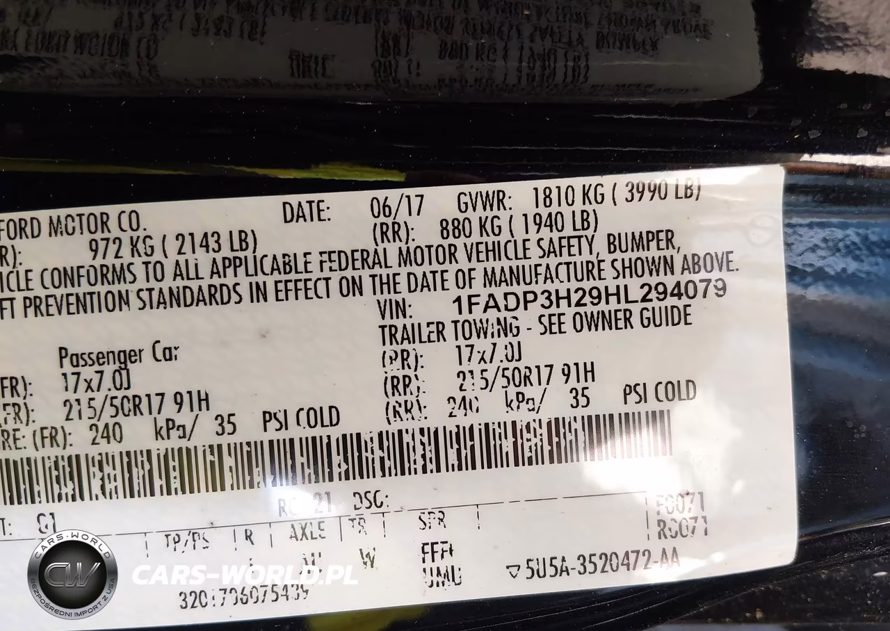 2017 Ford Focus Sel VIN:1FADP3H29HL294079 - 9
