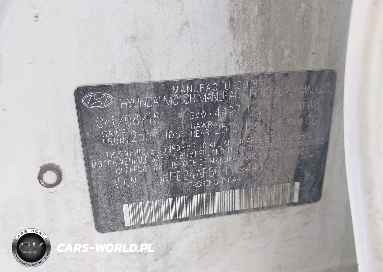 2016 Hyundai Sonata Se VIN:5NPE24AF8GH319444 - 9