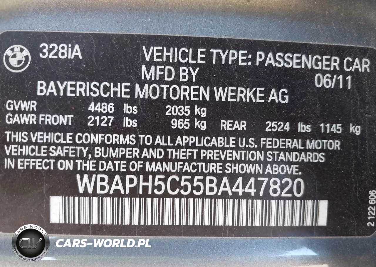 2011 BMW 328I VIN:WBAPH5C55BA447820 - 9