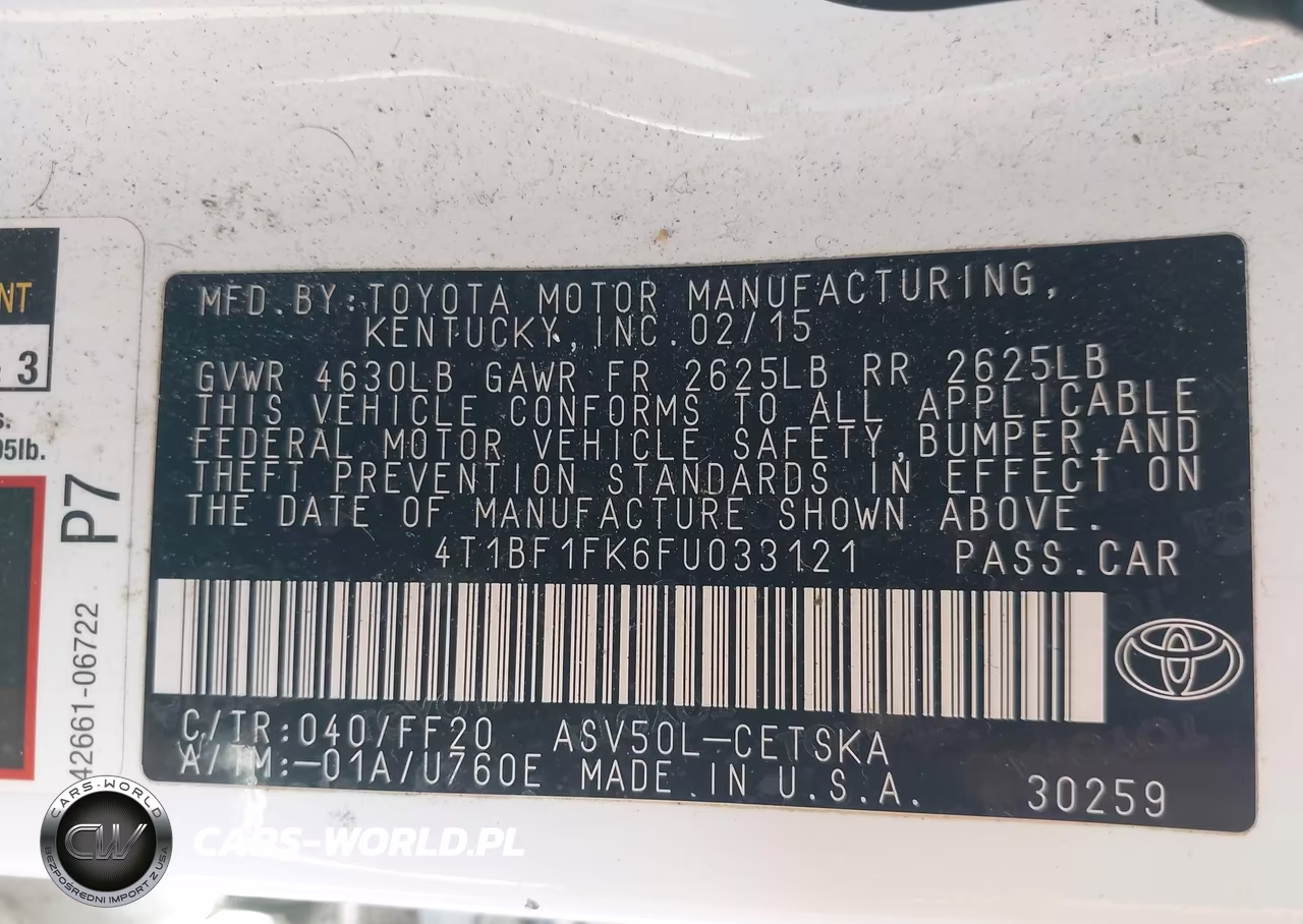 2015 Toyota Camry Se VIN:4T1BF1FK6FU033121 - 9