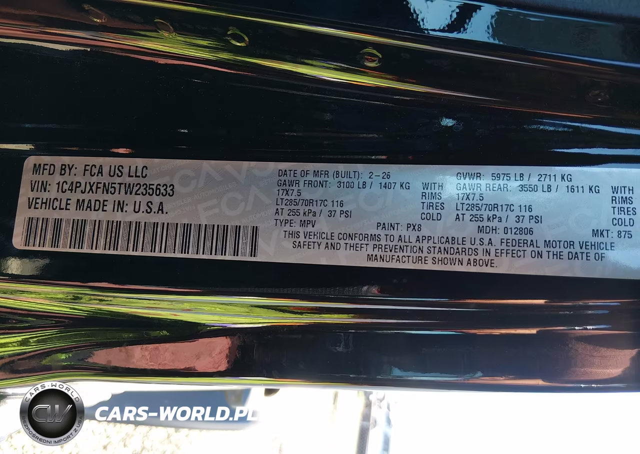 2026 Jeep Wrangler Rubicon 4X4 VIN:1C4PJXFN5TW235633 - 9
