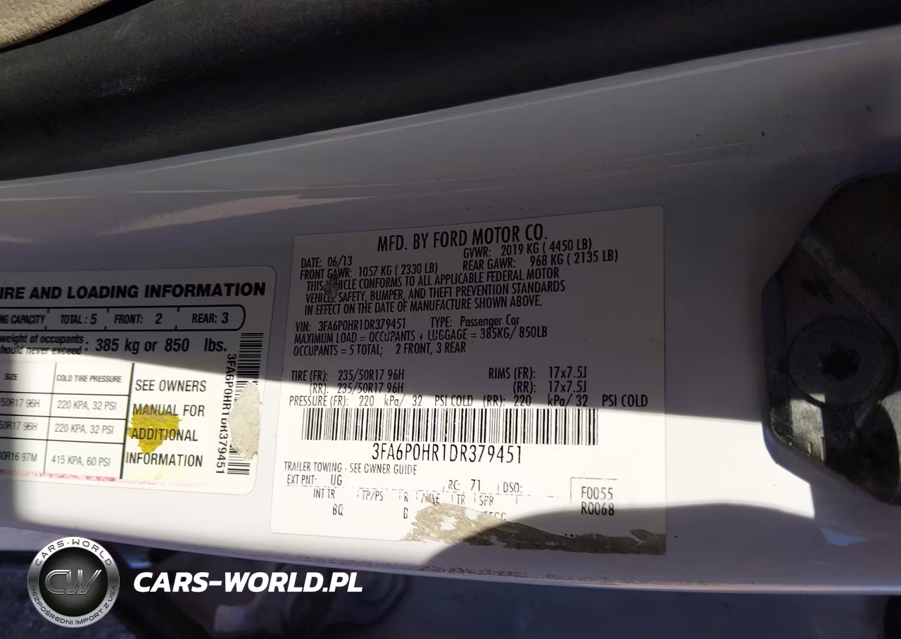 2013 Ford Fusion Se VIN:3FA6P0HR1DR379451 - 9