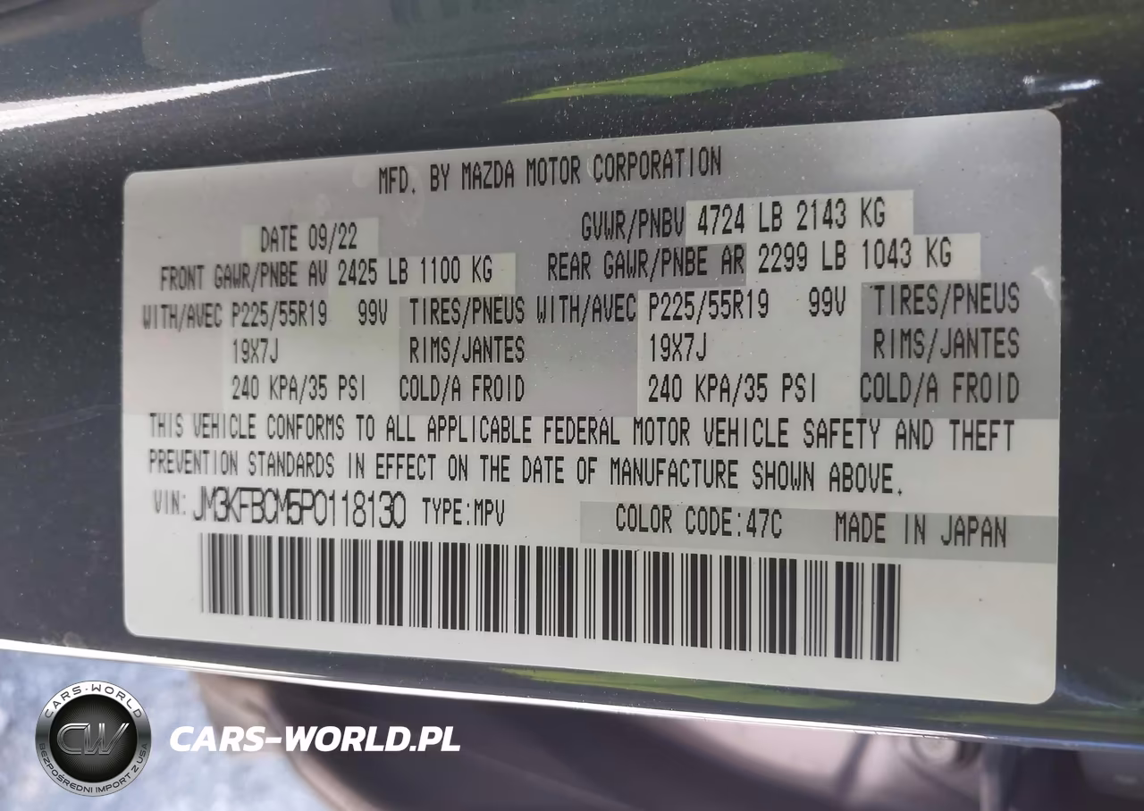 2023 Mazda Cx-5 2.5 S Carbon Edition VIN:JM3KFBCM5P0118130 - 9
