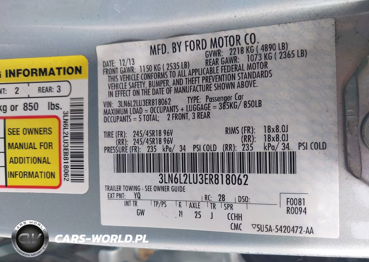 2014 Lincoln Mkz Hybrid VIN:3LN6L2LU3ER818062 - 9