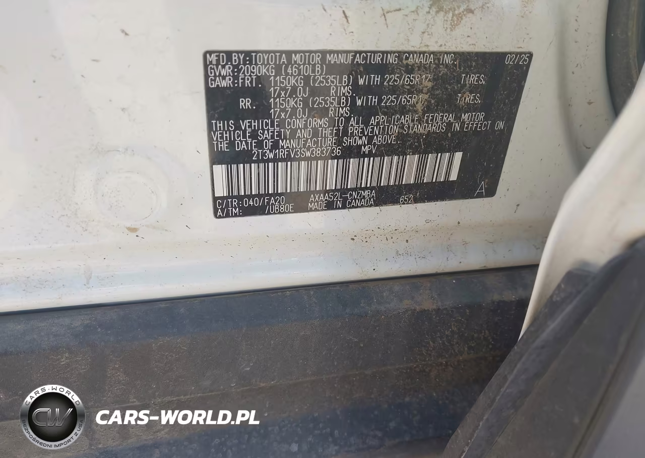 2025 Toyota Rav4 Xle VIN:2T3W1RFV3SW383736 - 9
