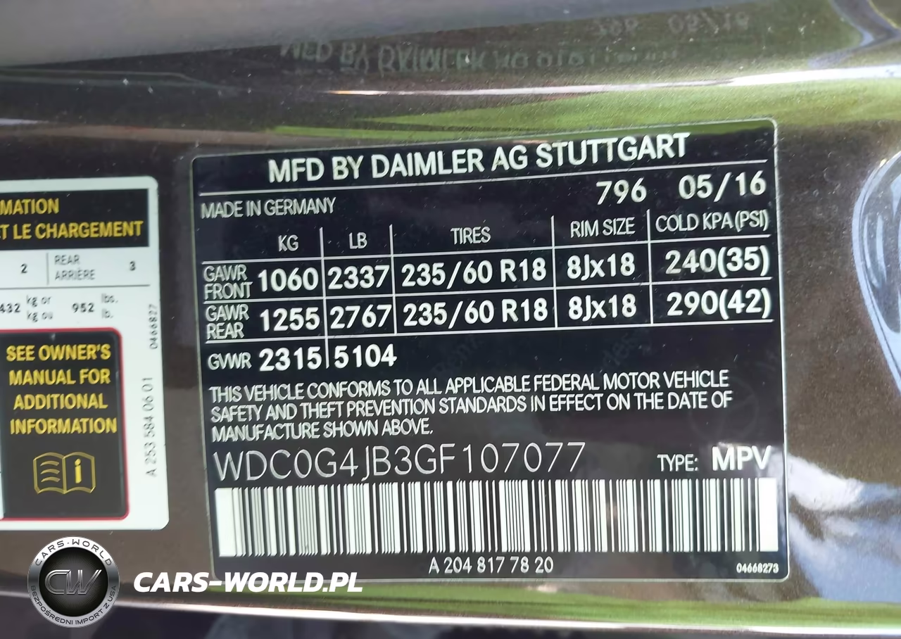 2016 Mercedes-Benz Glc 300 VIN:WDC0G4JB3GF107077 - 9