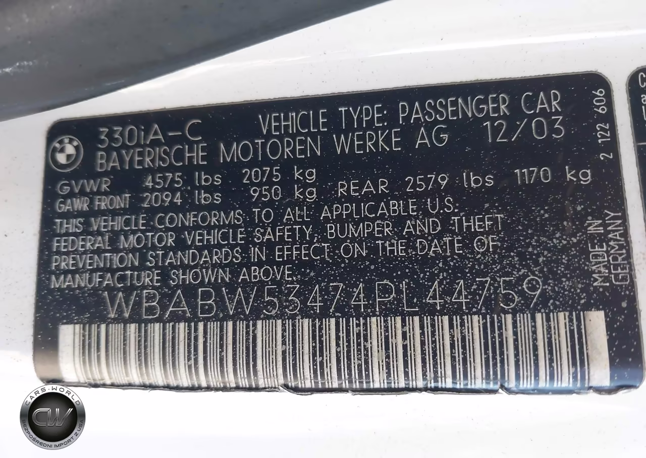 2004 BMW 330Ci VIN:WBABW53474PL44759 - 9