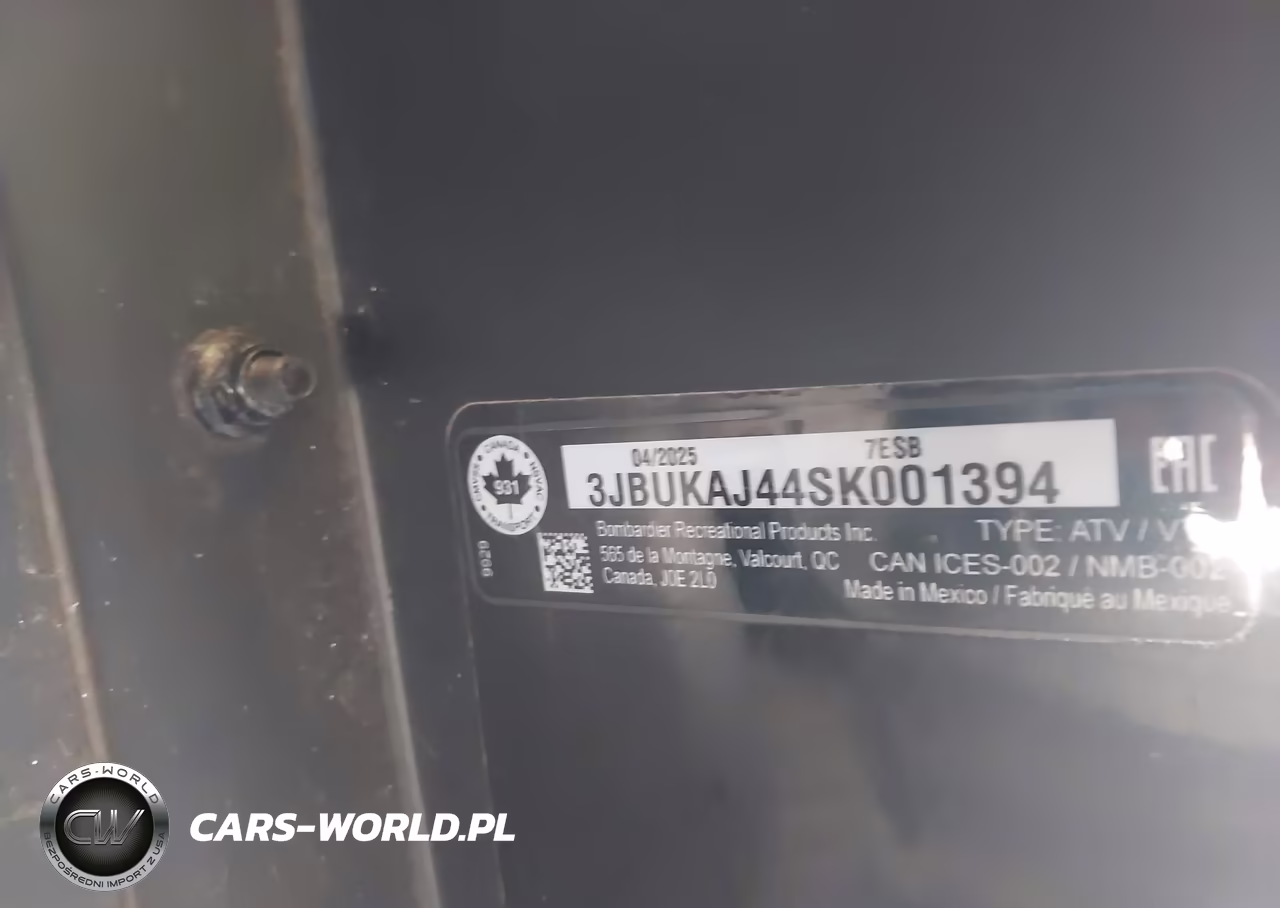 2025 Can-Am Defender Xt Hd7 VIN:3JBUKAJ44SK001394 - 10