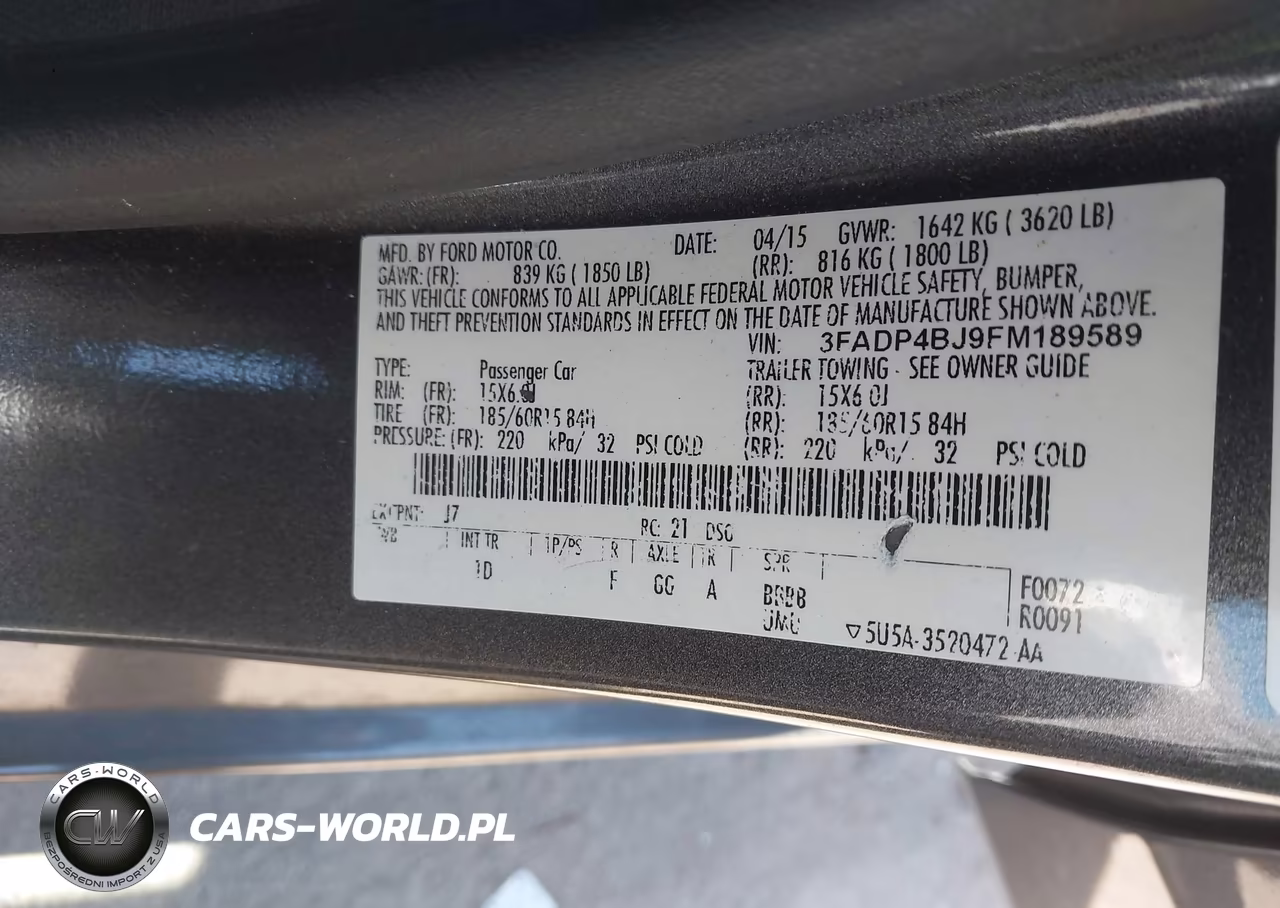 2015 Ford Fiesta Se VIN:3FADP4BJ9FM189589 - 9