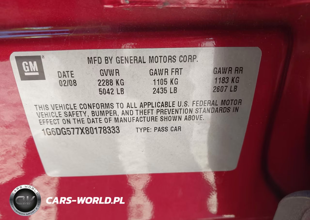 2008 Cadillac Cts Standard VIN:1G6DG577X80178333 - 9