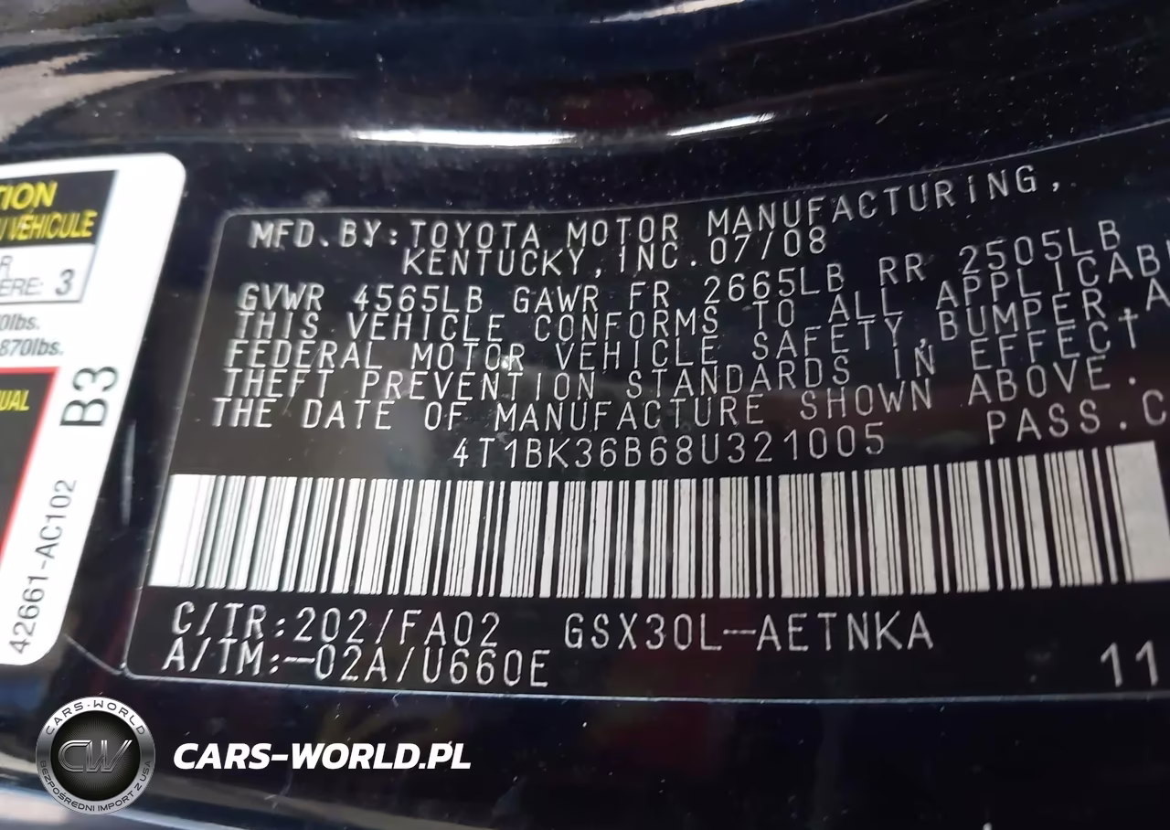 2008 Toyota Avalon Xl VIN:4T1BK36B68U321005 - 9