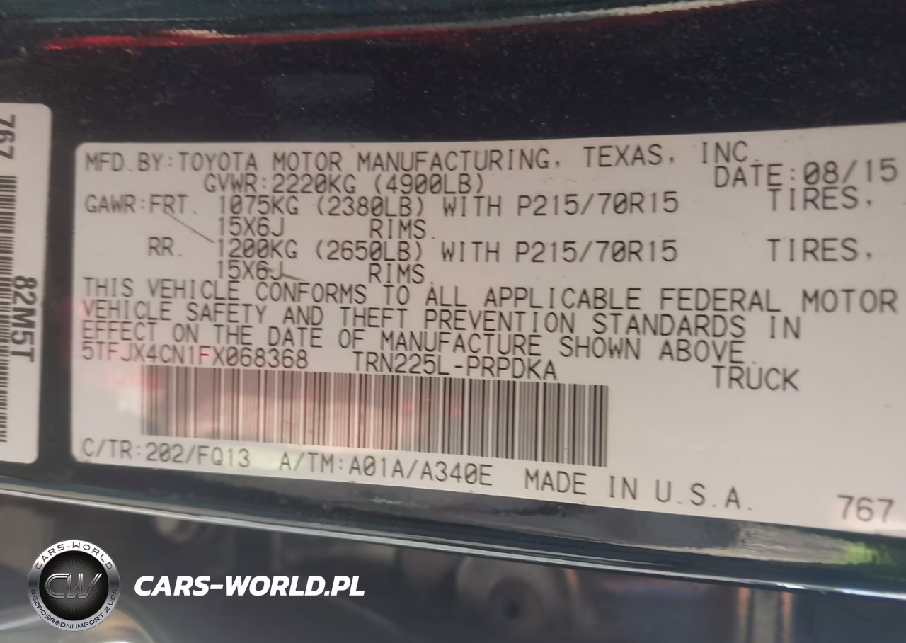 2015 Toyota Tacoma VIN:5TFJX4CN1FX068368 - 9