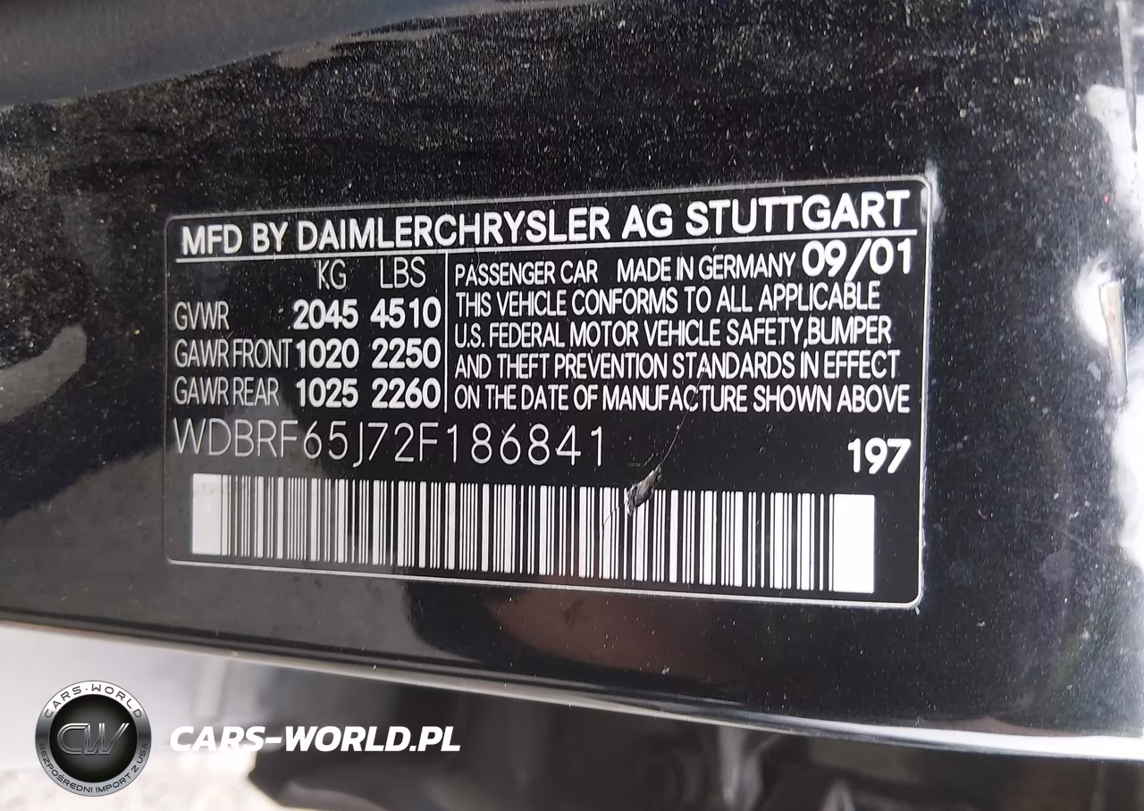 2002 Mercedes-Benz C 32 Amg VIN:WDBRF65J72F186841 - 9