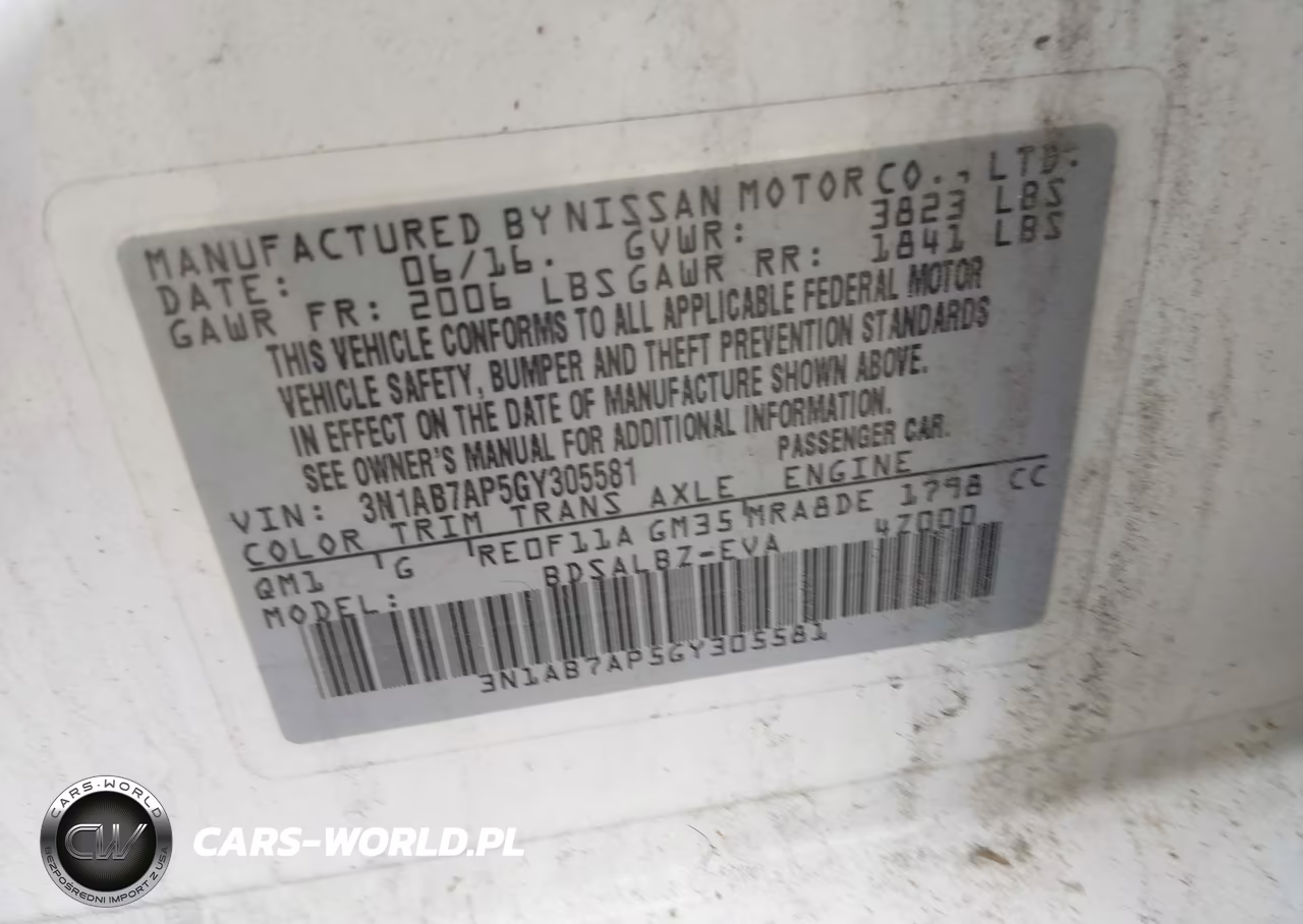 2016 Nissan Sentra Fe+ S-S-Sl-Sr-Sv VIN:3N1AB7AP5GY305581 - 9