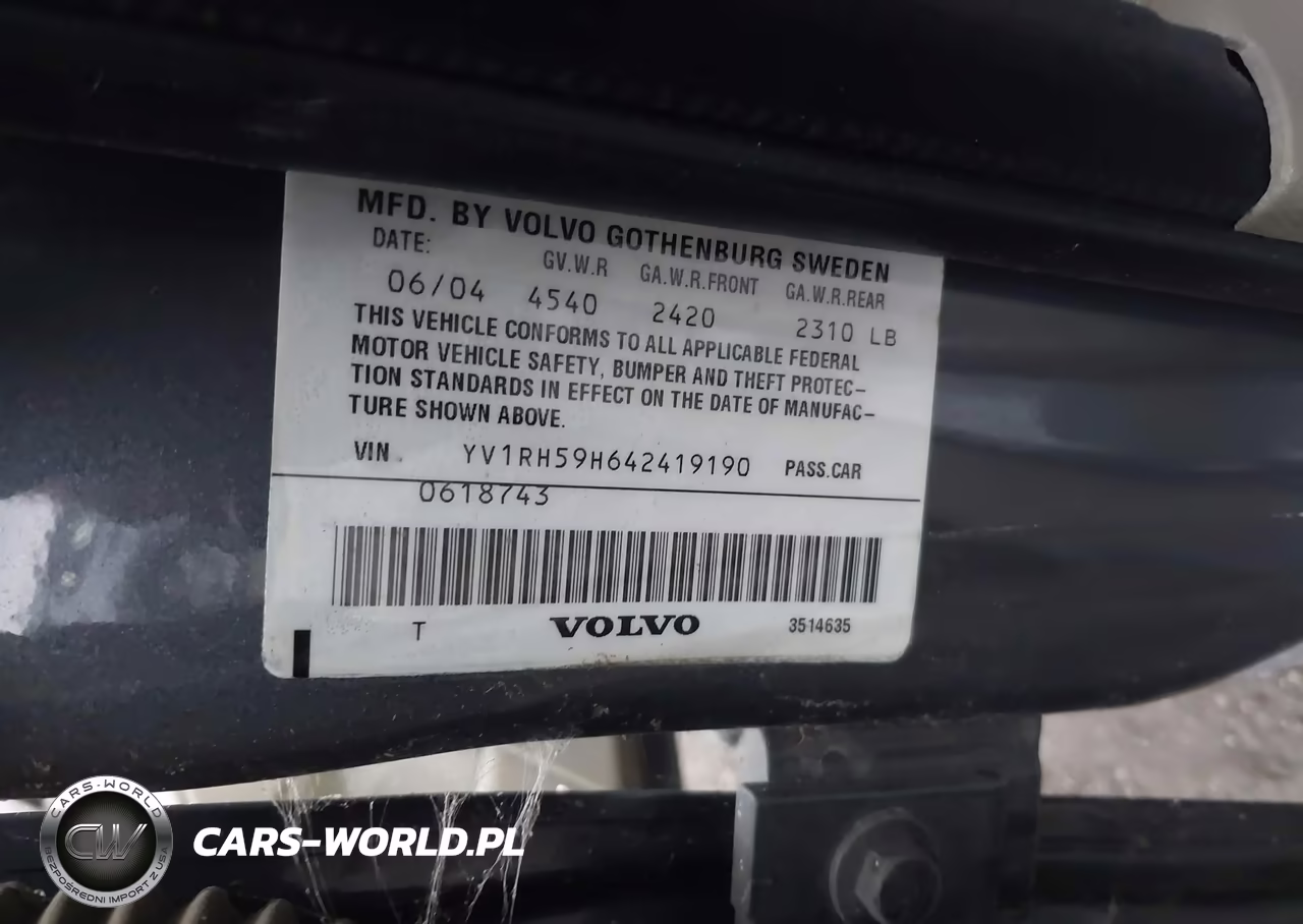 2004 Volvo S60 2.5T Awd VIN:YV1RH59H642419190 - 9