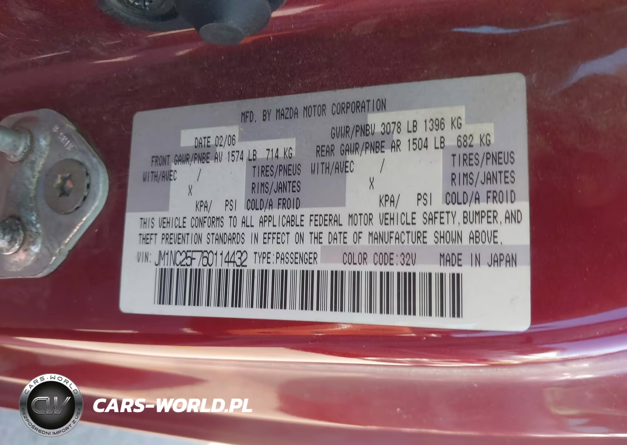 2006 Mazda Mx-5 Grand Touring VIN:JM1NC25F760114432 - 9