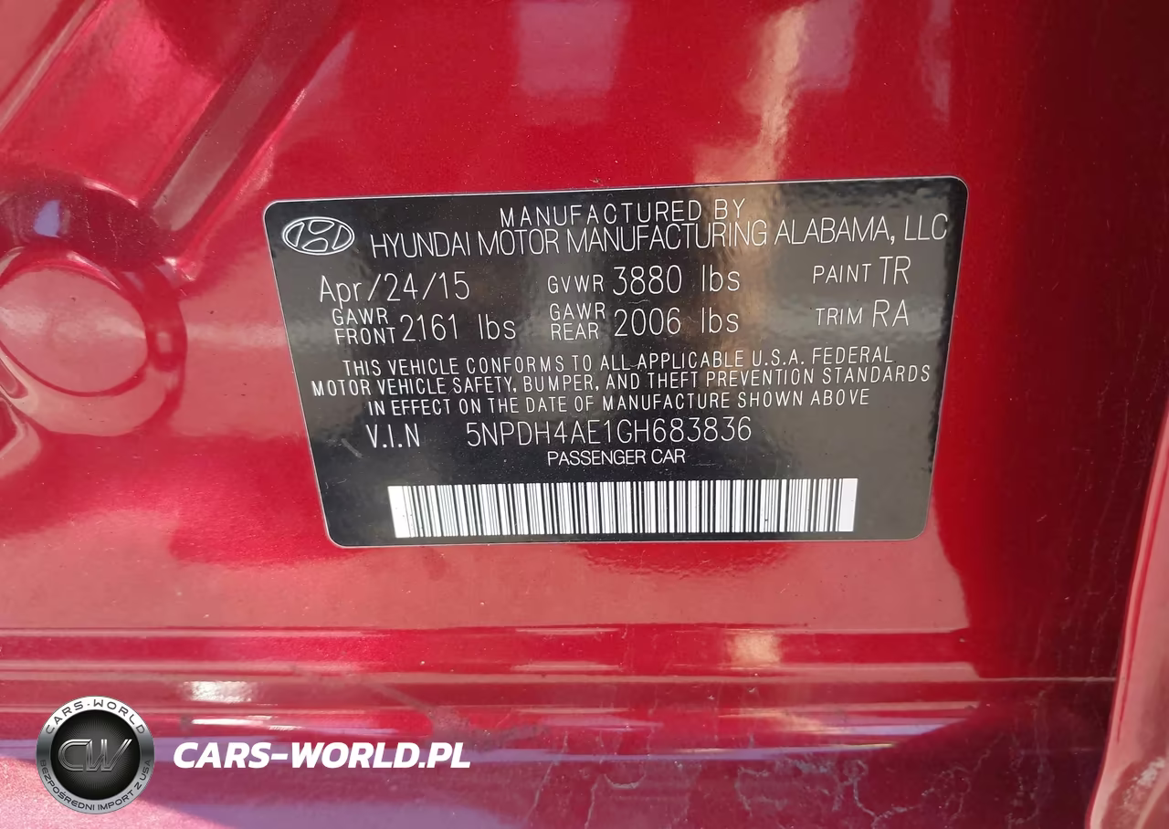 2016 HYUNDAI ELANTRA SE VIN:5NPDH4AE1GH683836 - 9