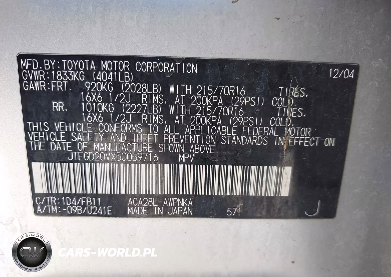 2005 Toyota Rav4 VIN:JTEGD20VX50059716 - 9