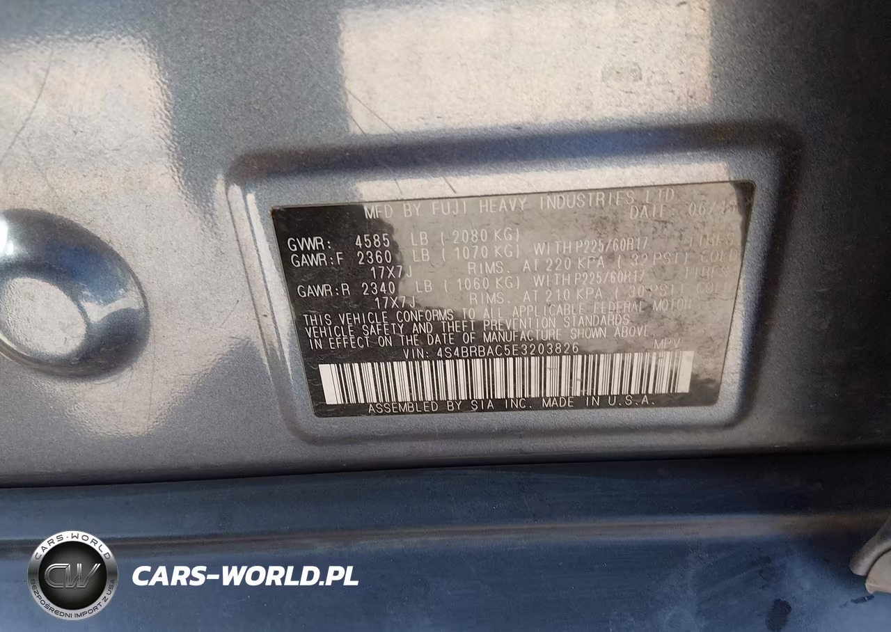2014 Subaru Outback 2.5I VIN:4S4BRBAC5E3203826 - 9