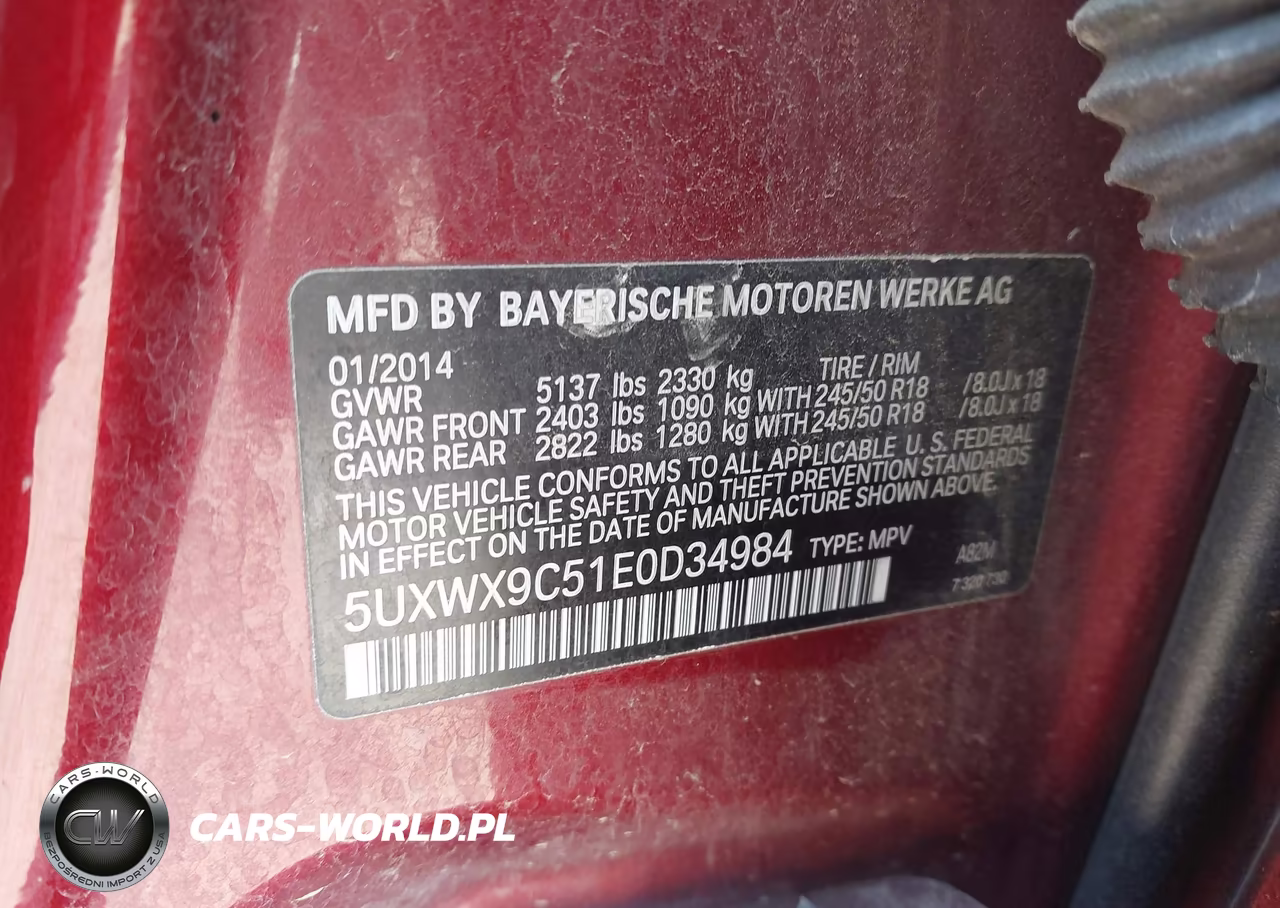 2014 BMW X3 xDrive28I VIN:5UXWX9C51E0D34984 - 9