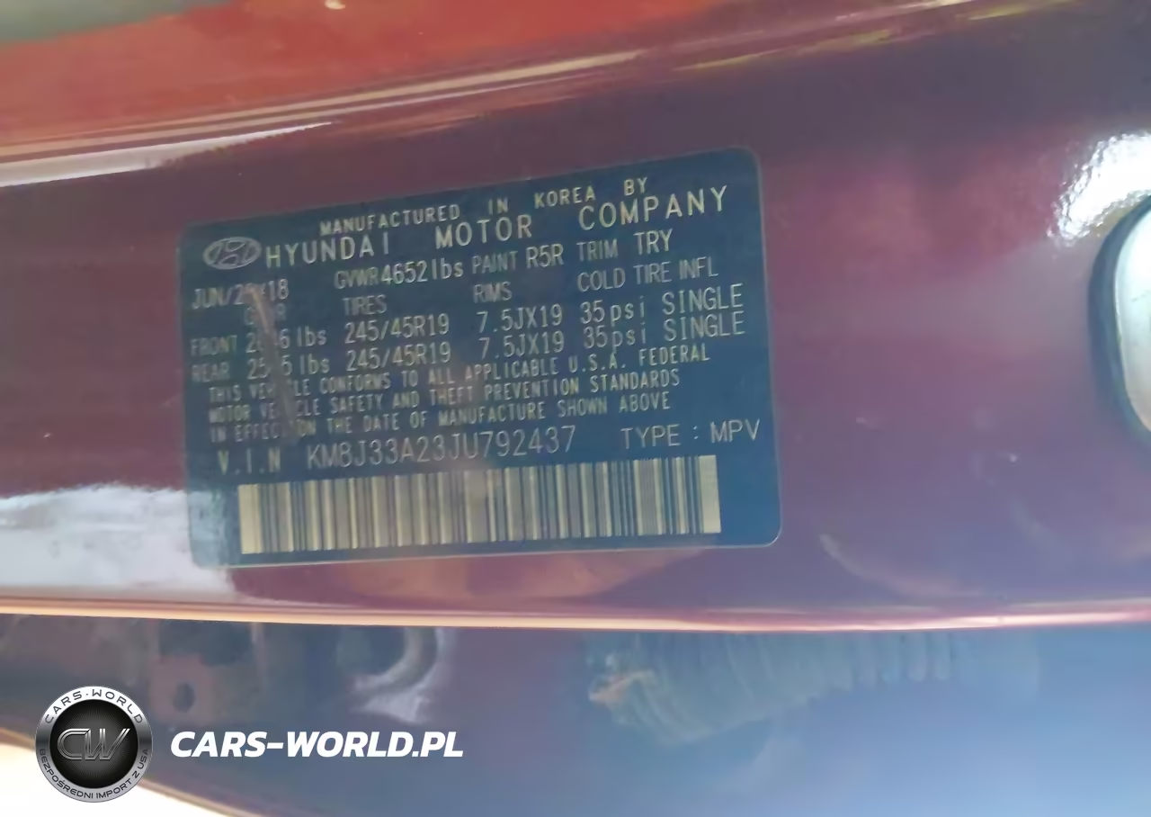 2018 Hyundai Tucson Value VIN:KM8J33A23JU792437 - 9