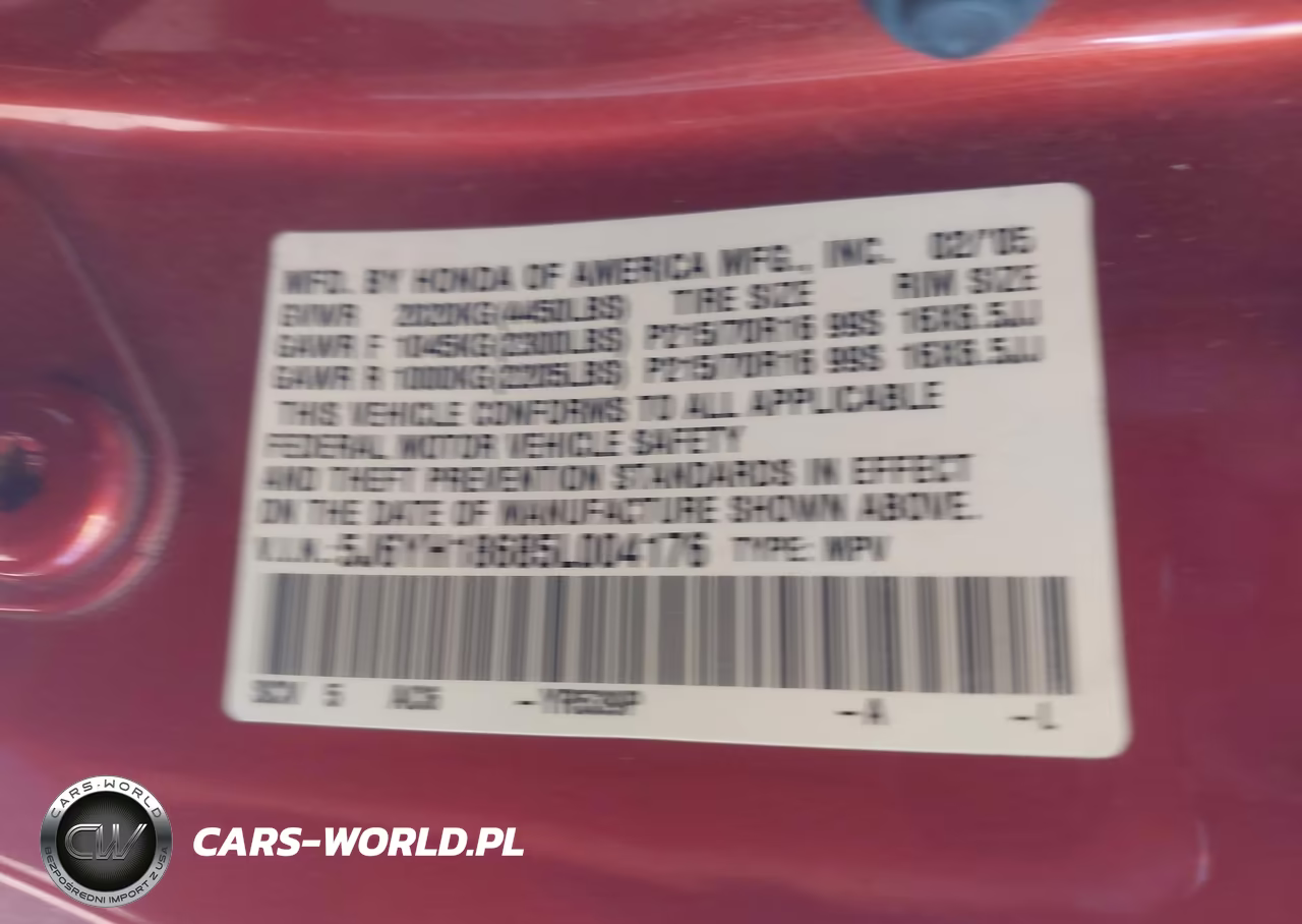 2005 Honda Element Ex VIN:5J6YH18685L004176 - 9