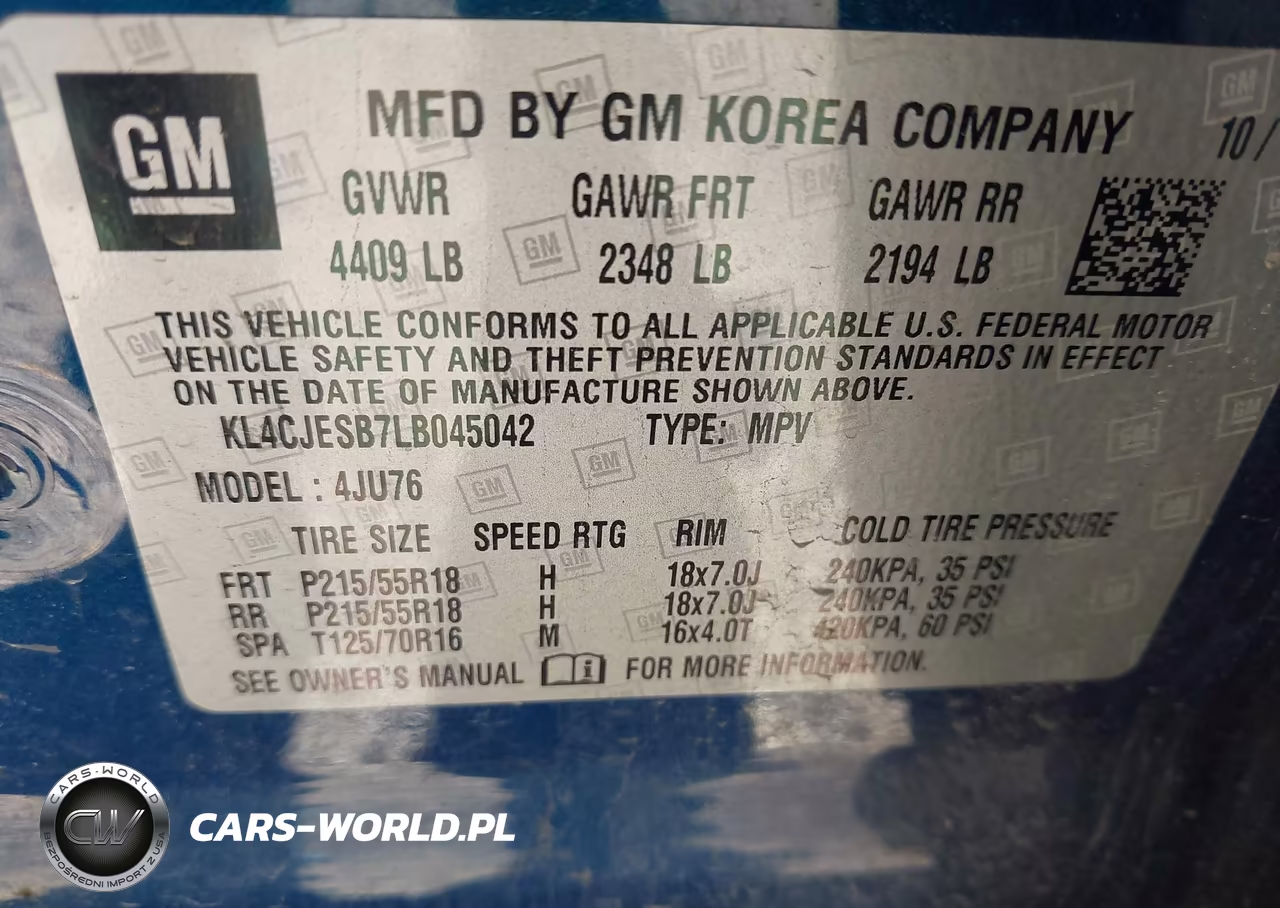 2020 Buick Encore Awd Preferred VIN:KL4CJESB7LB045042 - 9