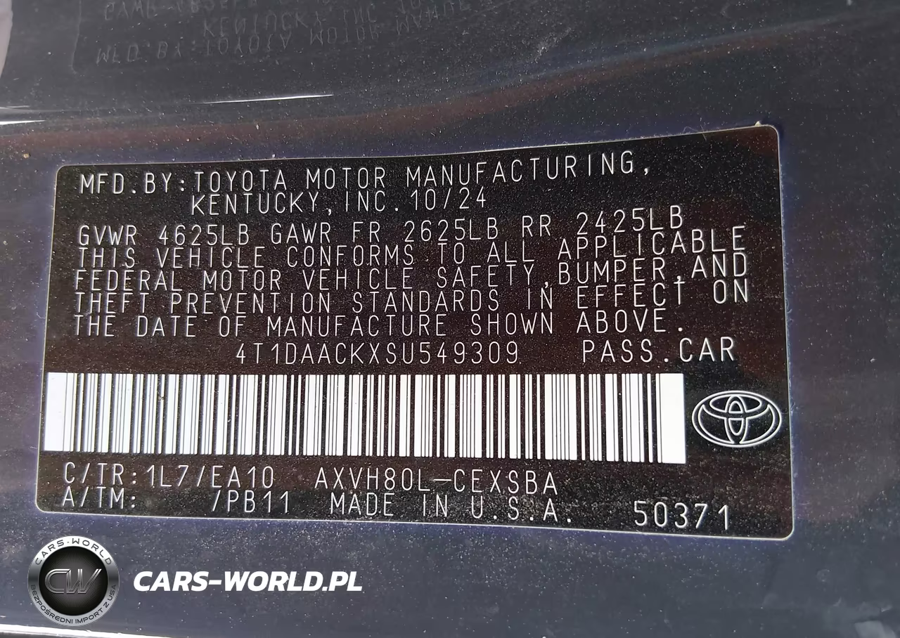 2025 Toyota Camry Se VIN:4T1DAACKXSU549309 - 9